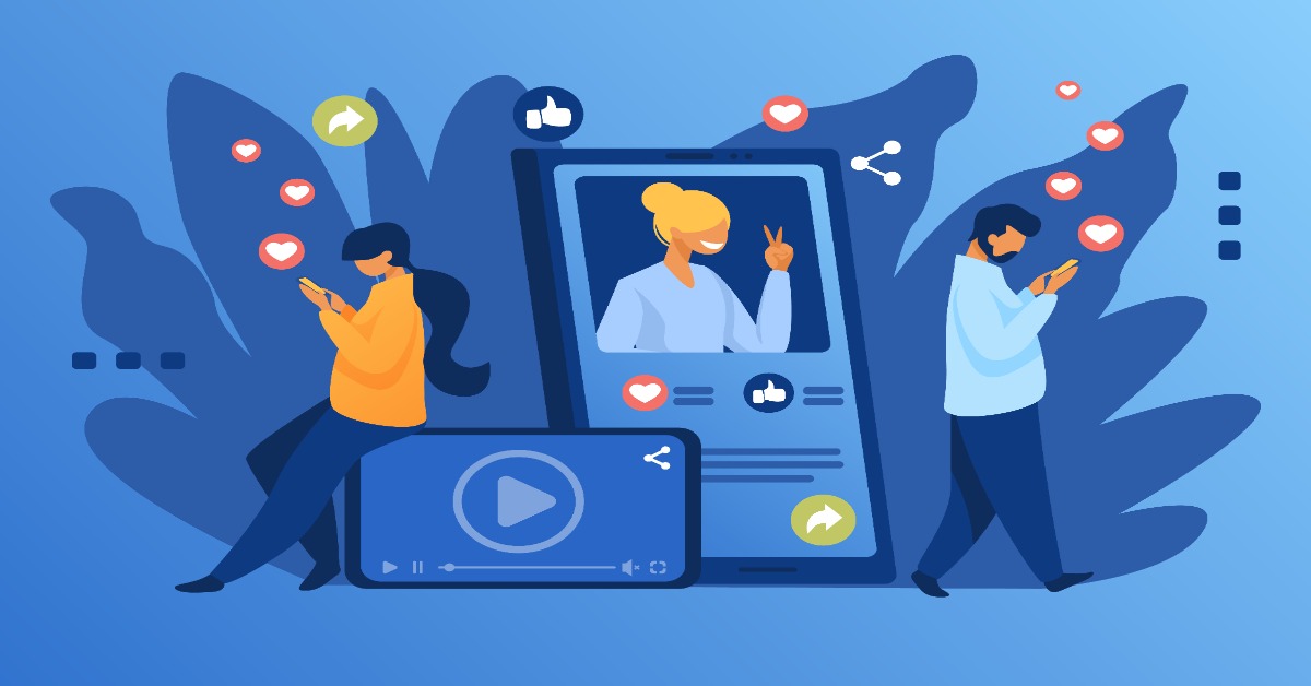 People engaging on their phones, exploring trends in video production for 2025.