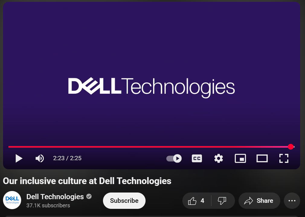 Dell Technologies emphasizes its culture using creative lighting techniques in a video.