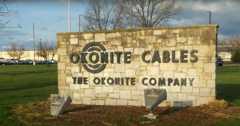 Aerial view of Okonite cables captured through drone videography, exploring diverse angles and heights.