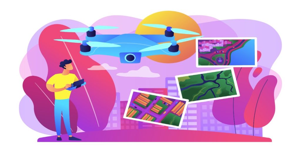 A man examines a drone using a tablet, highlighting the importance of planning for effective drone videography.
