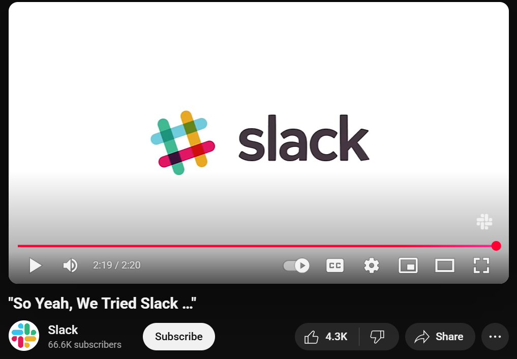 Slack's logo displayed, showcasing innovative lighting techniques.