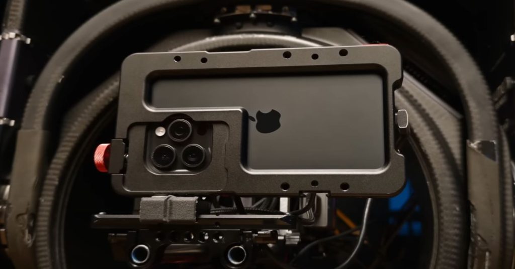 iPhone is used to record a video, illustrating advanced camera techniques. 