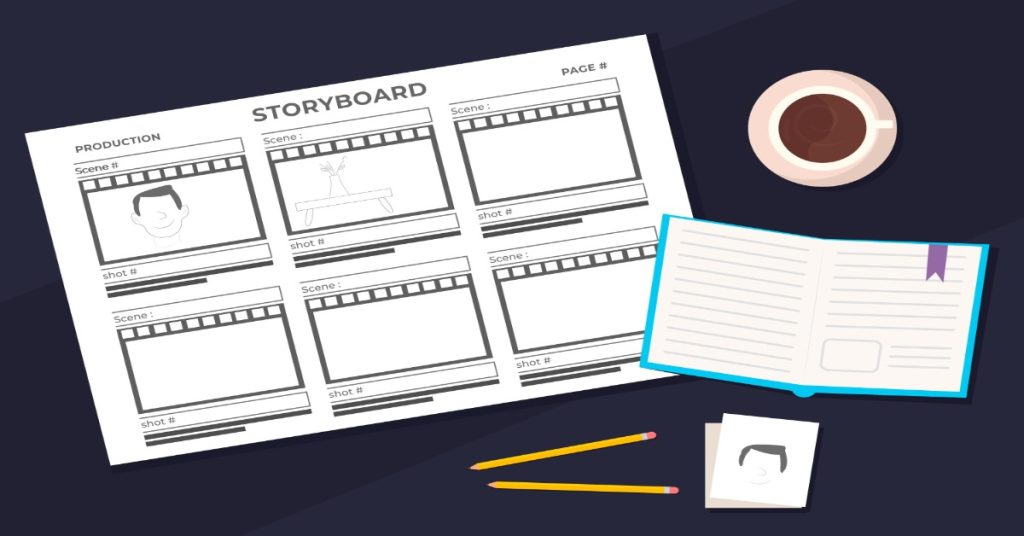 Professional storyboard template for effective storyboarding and visual planning for the video.